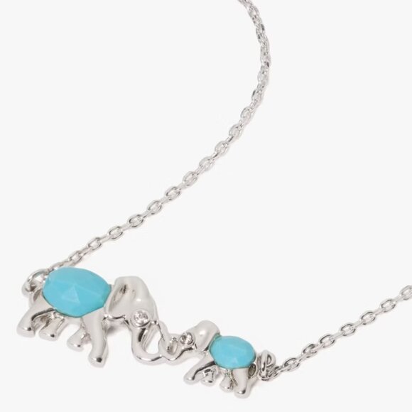 NWT Kate Spade Mama Baby Elephant Bracelet Silver and Blue NEW - Picture 4 of 9